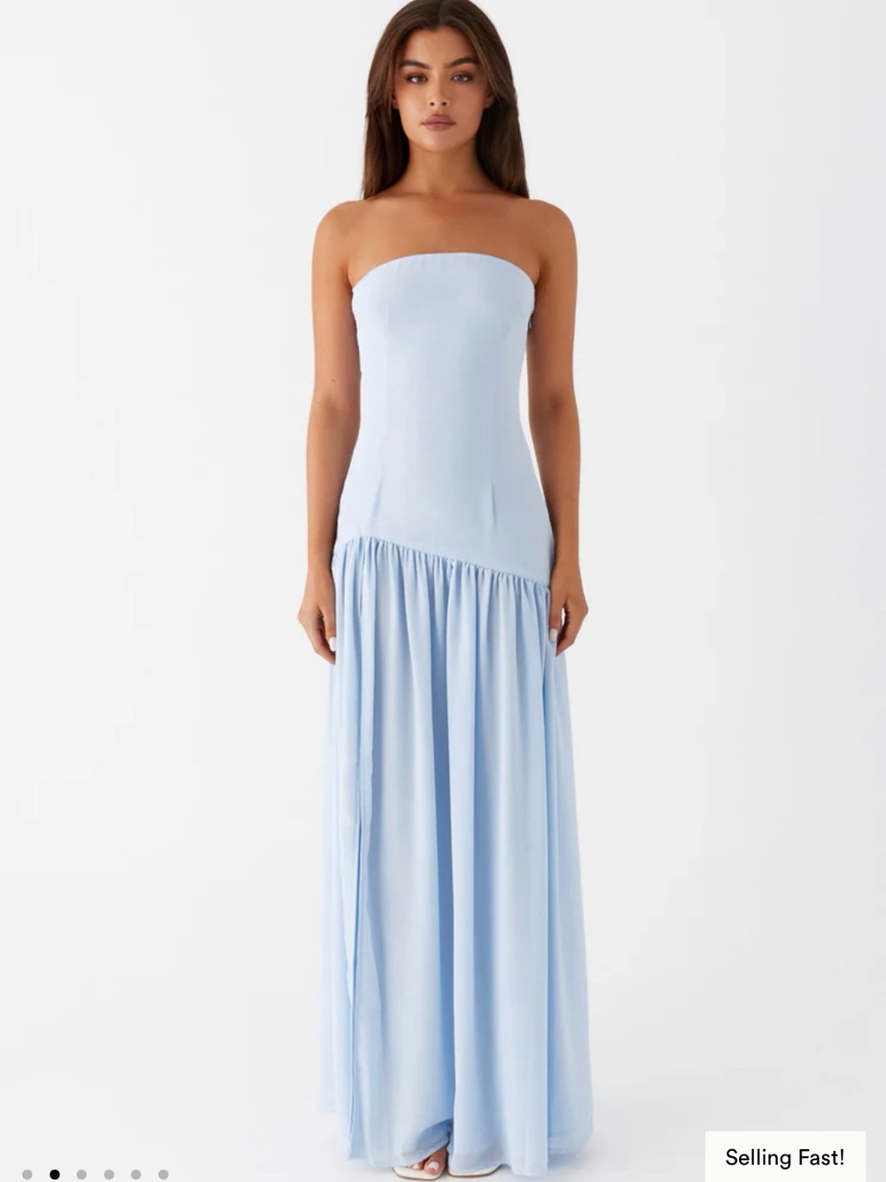 Peppermayo Light Blue Eden Strapless Dress